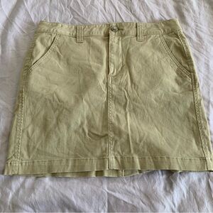 Aeropostale Khaki Mini Skirt Size 6 Y2K style Cotton Pockets Back Split